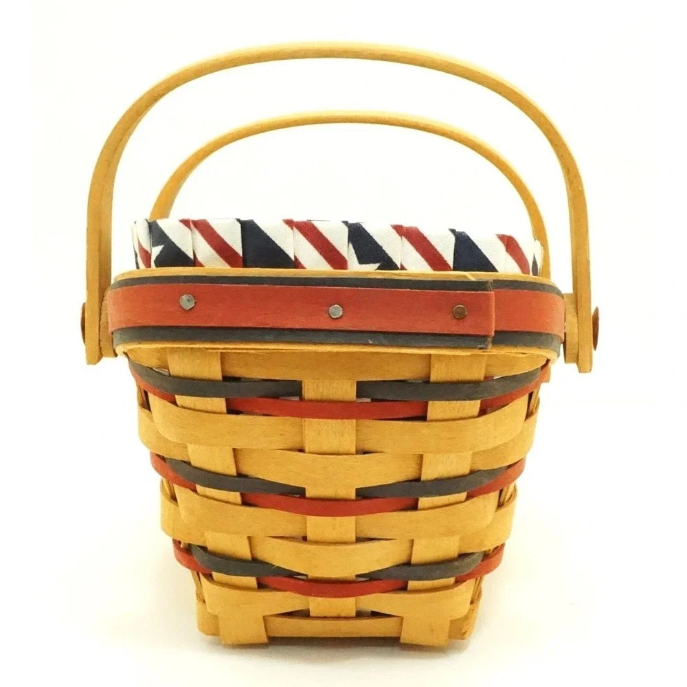 Longaberger Patriotic 1996 All-American Summertime‎ Basket Liner 2 Protectors